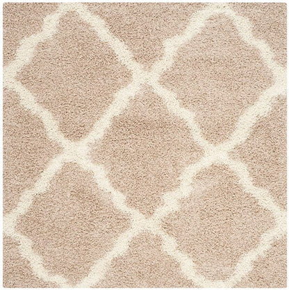 Safavieh Dallas Shag Sgd257D Beige / Ivory Geometric Area Rug