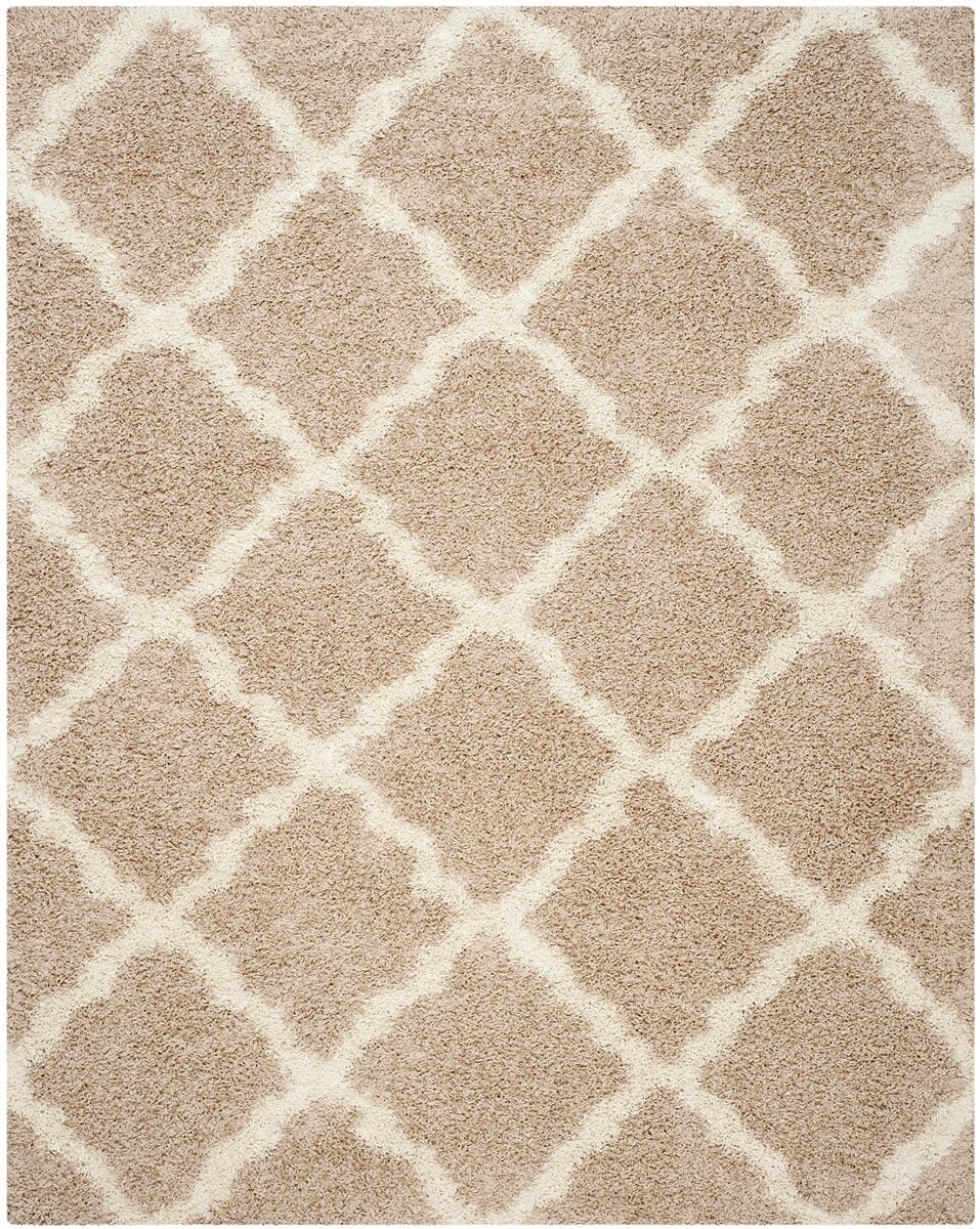 Safavieh Dallas Shag Sgd257D Beige / Ivory Geometric Area Rug