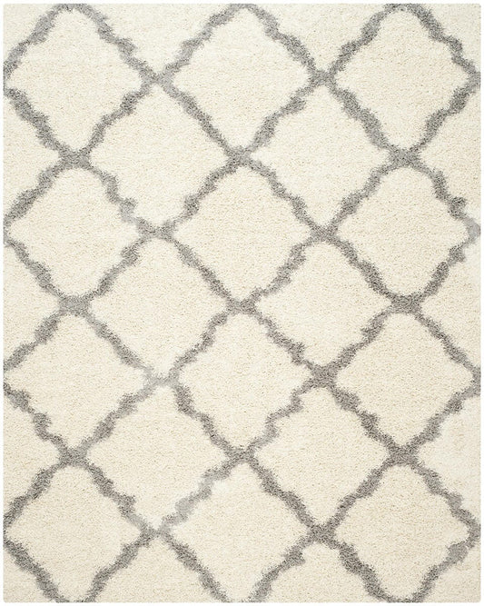 Safavieh Dallas Shag Sgd257F Ivory / Grey Geometric Area Rug