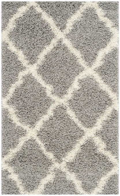 Safavieh Dallas Shag Sgd257G Grey / Ivory Geometric Area Rug