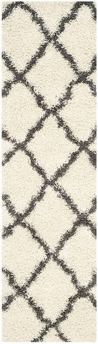 Safavieh Dallas Shag Sgd257H Ivory / Dark Grey Geometric Area Rug