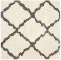 Safavieh Dallas Shag Sgd257H Ivory / Dark Grey Geometric Area Rug