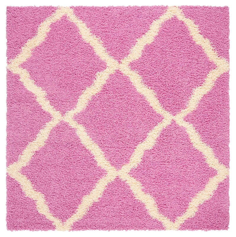 Safavieh Dallas Shag Sgd257I Pink / Ivory Shag Area Rug