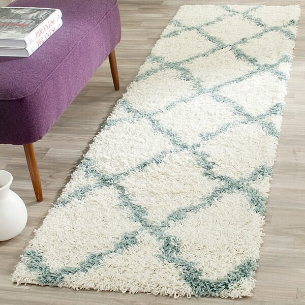 Safavieh Dallas Shag Sgd257J Ivory / Light Blue Geometric Area Rug