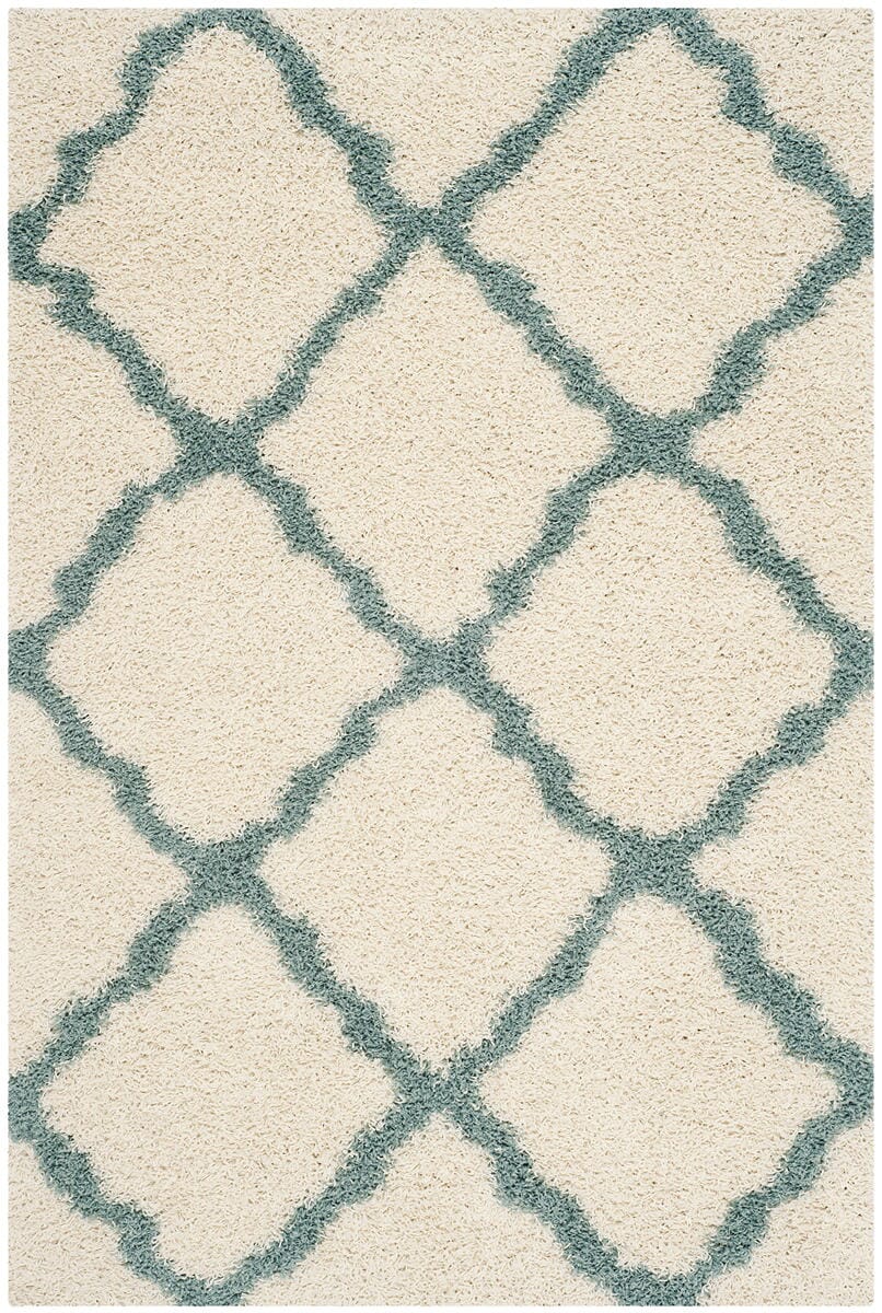 Safavieh Dallas Shag Sgd257J Ivory / Light Blue Geometric Area Rug