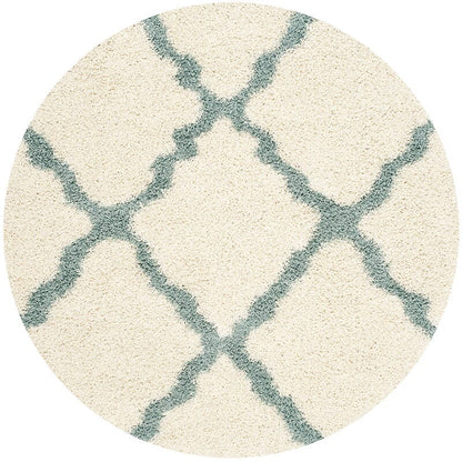 Safavieh Dallas Shag Sgd257J Ivory / Light Blue Geometric Area Rug