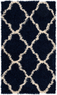 Safavieh Dallas Shag Sgd257N Navy / Ivory Shag Area Rug