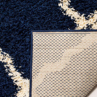 Safavieh Dallas Shag Sgd257N Navy / Ivory Shag Area Rug