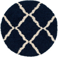 Safavieh Dallas Shag Sgd257N Navy / Ivory Shag Area Rug