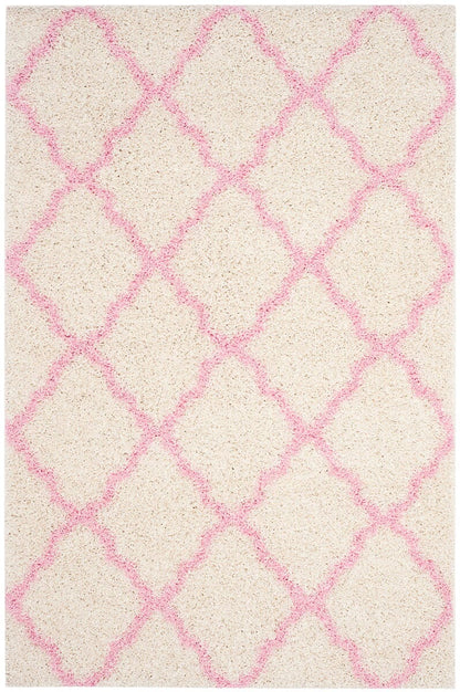 Safavieh Dallas Shag Sgd257P Ivory / Light Pink Geometric Area Rug