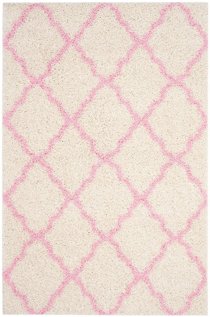 Safavieh Dallas Shag Sgd257P Ivory / Light Pink Geometric Area Rug