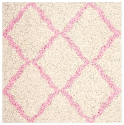 Safavieh Dallas Shag Sgd257P Ivory / Light Pink Geometric Area Rug