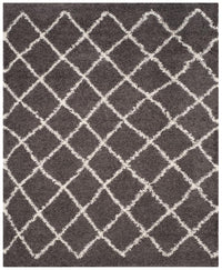 Safavieh Dallas Shag Sgd258A Dark Grey / Ivory Geometric Area Rug