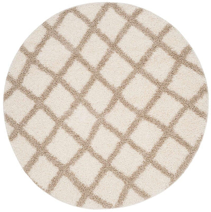 Safavieh Dallas Shag Sgd258B Ivory / Beige Geometric Area Rug