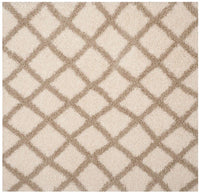 Safavieh Dallas Shag Sgd258B Ivory / Beige Geometric Area Rug