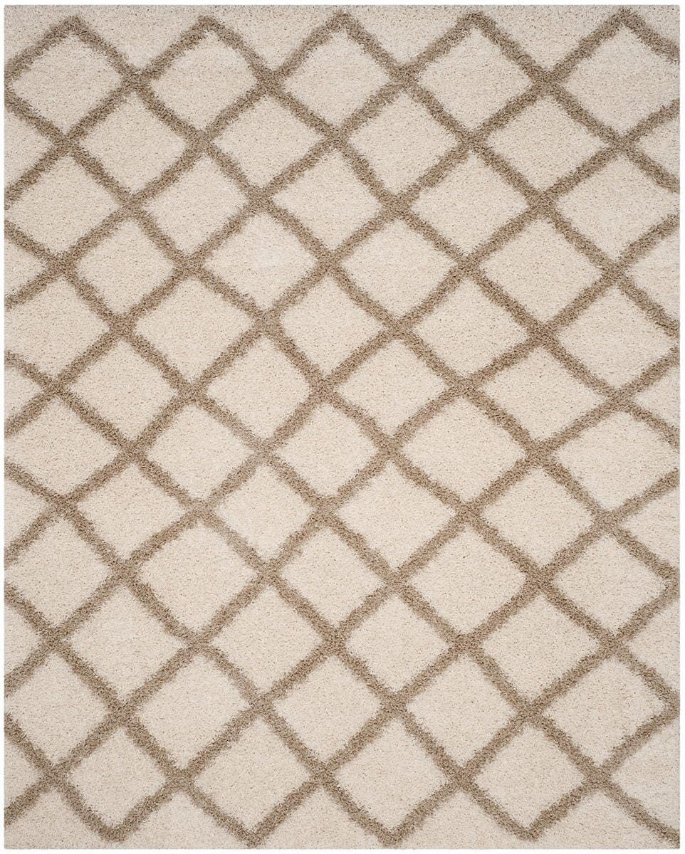 Safavieh Dallas Shag Sgd258B Ivory / Beige Geometric Area Rug