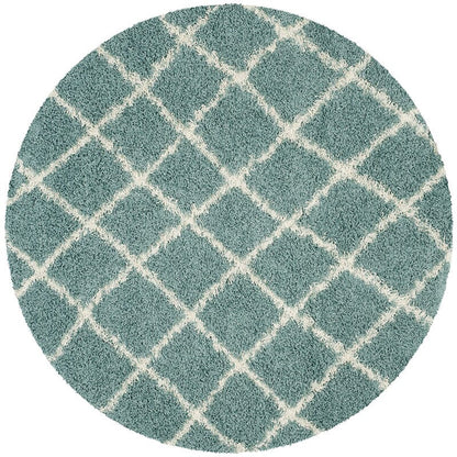 Safavieh Dallas Shag Sgd258C Seafoam / Ivory Geometric Area Rug