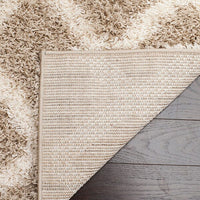 Safavieh Dallas Shag Sgd258D Beige / Ivory Geometric Area Rug