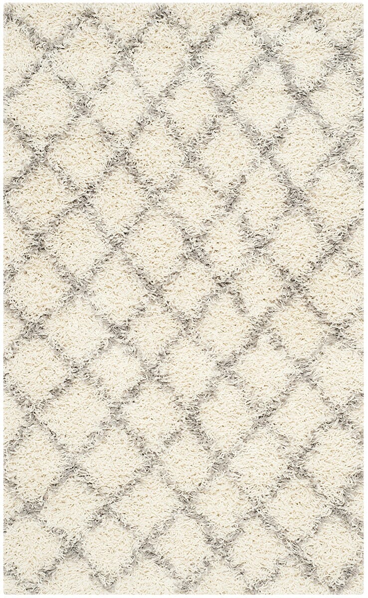 Safavieh Dallas Shag Sgd258F Ivory / Grey Geometric Area Rug