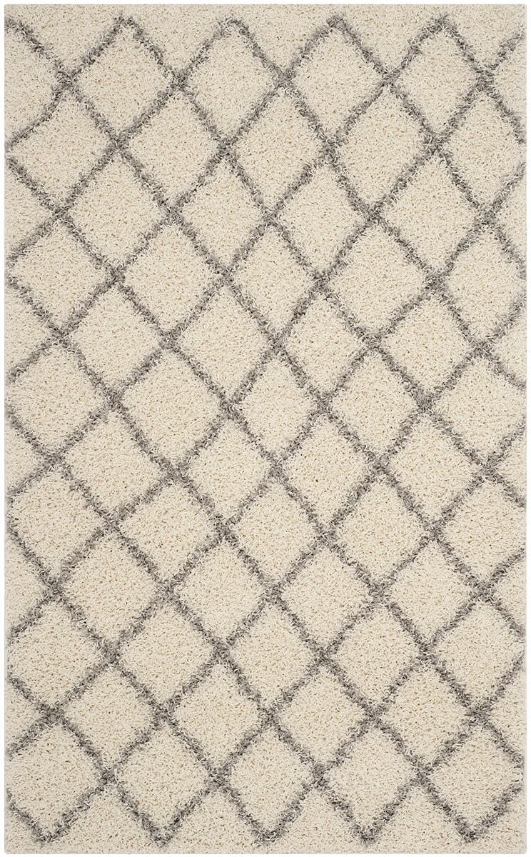 Safavieh Dallas Shag Sgd258F Ivory / Grey Geometric Area Rug