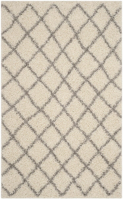 Safavieh Dallas Shag Sgd258F Ivory / Grey Geometric Area Rug