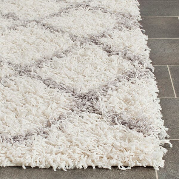 Safavieh Dallas Shag Sgd258F Ivory / Grey Geometric Area Rug