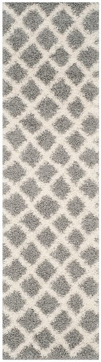 Safavieh Dallas Shag Sgd258G Grey / Ivory Geometric Area Rug