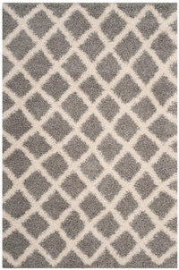 Safavieh Dallas Shag Sgd258G Grey / Ivory Geometric Area Rug