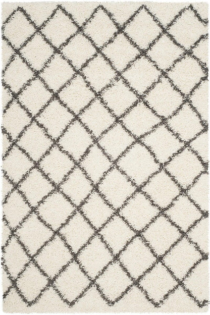 Safavieh Dallas Shag Sgd258H Ivory / Dark Green Geometric Area Rug