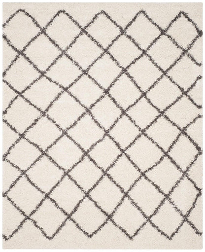 Safavieh Dallas Shag Sgd258H Ivory / Dark Green Geometric Area Rug