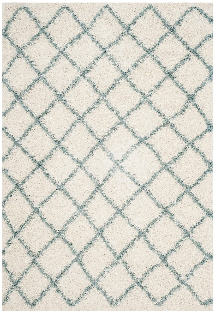 Safavieh Dallas Shag Sgd258J Ivory / Seafoam Geometric Area Rug