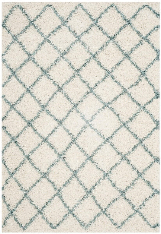 Safavieh Dallas Shag Sgd258J Ivory / Seafoam Geometric Area Rug