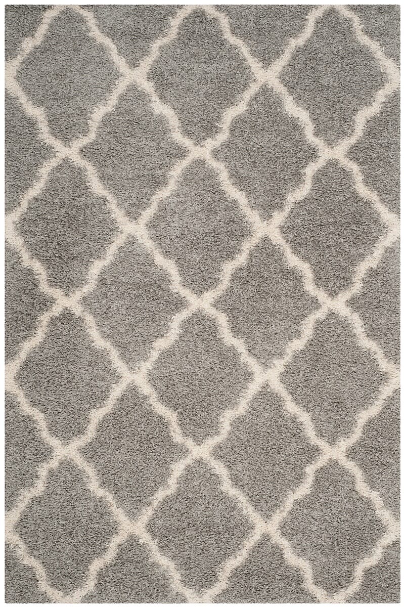 Safavieh Dallas Shag Sgds257G Grey / Ivory Shag Area Rug