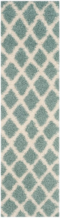 Safavieh Dallas Shag Sgds258C Seafoam / Ivory Shag Area Rug