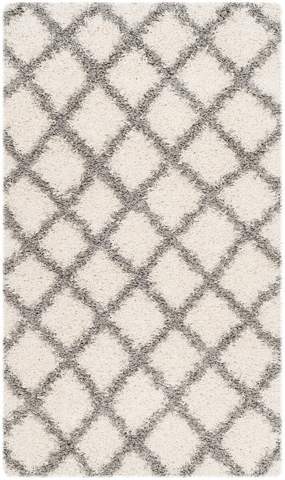 Safavieh Dallas Shag Sgds258F Ivory / Grey Shag Area Rug