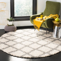 Safavieh Dallas Shag Sgds258F Ivory / Grey Shag Area Rug