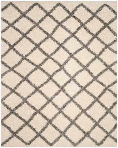 Safavieh Dallas Shag Sgds258F Ivory / Grey Shag Area Rug