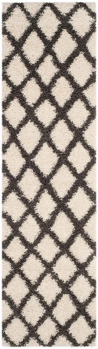 Safavieh Dallas Shag Sgds258H Ivory / Grey Shag Area Rug