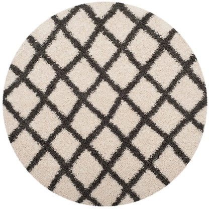 Safavieh Dallas Shag Sgds258H Ivory / Grey Shag Area Rug