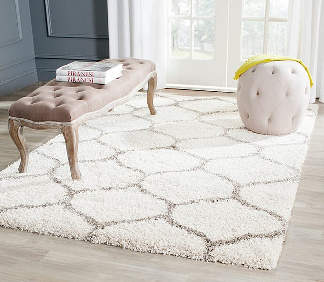 Safavieh Hudson Shag Sgh280A Ivory/Grey Rug.