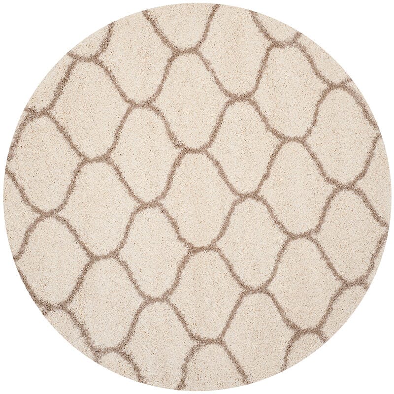 Safavieh Hudson Shag Sgh280D Ivory / Beige Geometric Area Rug