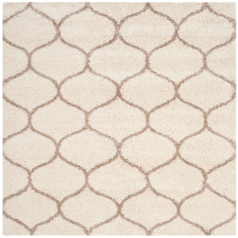 Safavieh Hudson Shag Sgh280D Ivory / Beige Geometric Area Rug