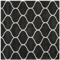 Safavieh Hudson Shag Sgh280G Dark Grey / Ivory Geometric Area Rug