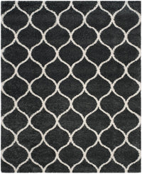 Safavieh Hudson Shag Sgh280G Dark Grey / Ivory Geometric Area Rug