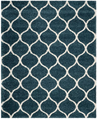 Safavieh Hudson Shag Sgh280L Slate Blue / Ivory Geometric Area Rug