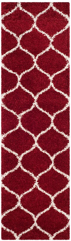 Safavieh Hudson Shag Sgh280R Red / Ivory Geometric Area Rug