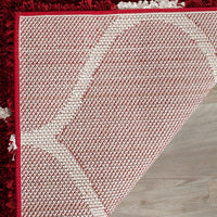 Safavieh Hudson Shag Sgh280R Red / Ivory Geometric Area Rug