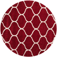 Safavieh Hudson Shag Sgh280R Red / Ivory Geometric Area Rug