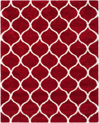 Safavieh Hudson Shag Sgh280R Red / Ivory Geometric Area Rug