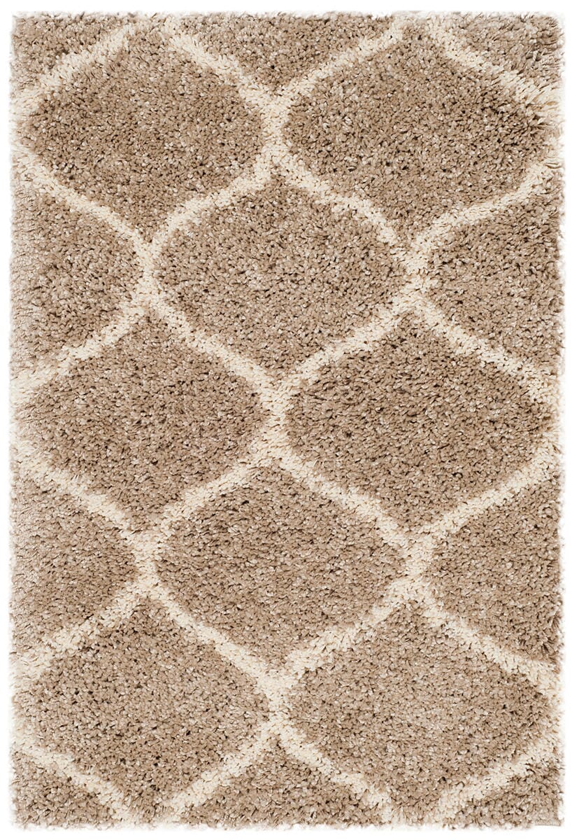 Safavieh Hudson Shag Sgh280S Beige / Ivory Geometric Area Rug